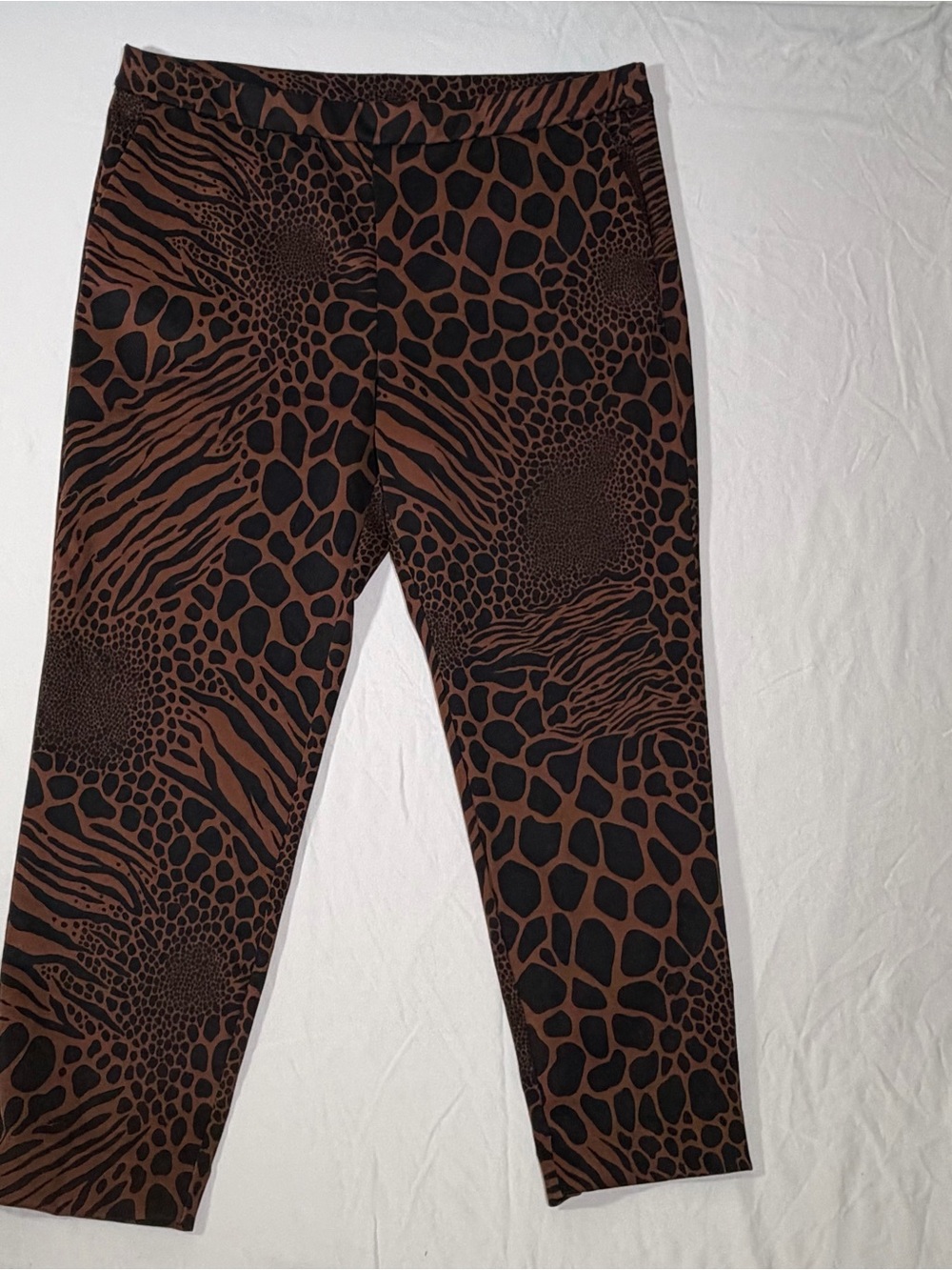 Michael Kors Brown and Black Animal Print Pants
